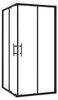 AICA Eckeinstieg 90x90x195cm 6mm ESG-glas Schwarz Produktbild-Vorschau 1