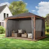 Pawilon ogrodowy 3x4 m w optyce drewna dach stalowy hardtop Podgląd zdjęcia produktu 3
