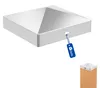 Pfostenkappe Pyramide Edelstahl 71 x 71 mm Zaunkappe Produktbild-Vorschau 1