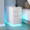 2x LED Nachttisch mit Steckdose & USB,Schmal Nachttisch mit Produktbild-Vorschau 1