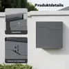 Cassetta postale di design Wiltec V19 antracite 370 x 102 x Anteprima dell’immagine prodotto 13