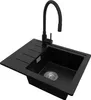 PRIMAGRAN Granitspüle Schwarz 55x44cm, Spülbecken 1 Becken Produktbild-Vorschau 1