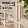 Mica Decorations Latty Regal Beige aus Holz mit gedrehten Produktbild-Vorschau 4