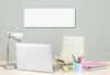 Wallario Premium Leinwandbild Weiß in Größe 30 x 75 cm Produktbild-Vorschau 2