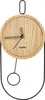 BELIANI Wanduhr Hellbraun MDF und Metall Oval Holzoptik mit Produktbild-Vorschau 4