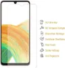 A smartphone screen protector with feature callouts. Produktbild-Vorschau