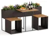 COSTWAY Gartenmöbel Set mit Hochbeet, Kräuterbeet mit Produktbild-Vorschau 1