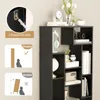 Geometrická knižnica, 120 cm drevená dekoratívna úložná Náhľad obrázku produktu 2
