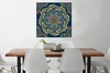 MuchoWow® Poster Mandala - Gelb - Weiß - Muster 75x75 cm - Produktbild-Vorschau 2