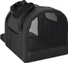 A black pet carrier bag is shown from a side angle against a white background. Náhled obrázku produktu