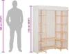 vidaXL Armadio bianco 135 x 40 x 170 cm tessuto Anteprima dell’immagine prodotto 6