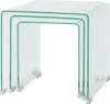 A set of three nesting glass tables on a white background. Náhľad obrázku produktu