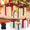 COSTWAY Set de 3 boîtes cadeaux LED, boîte de Noël avec Voir les images du produit 1