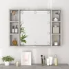 vidaXL Zrkadlová skrinka s LED betónom sivá 76x15x55 cm Náhľad obrázku produktu 4