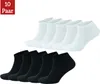 A product image showing two rows of socks, one white and one black, arranged in a spread. Produktbild-Vorschau