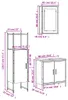 vidaXL 3-tlg. Badmöbel-Set Räuchereiche Holzwerkstoff Produktbild-Vorschau 8