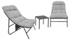 Ensemble de jardin bistrot gris, comprenant : 2 chaises Voir les images du produit 9