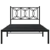 vidaXL Bettgestell mit Kopfteil Metall Schwarz 107x203 cm Produktbild-Vorschau 4