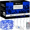 A product box for LED string lights with a coiled string of lights and a remote control shown below. Náhled obrázku produktu