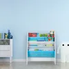 Relaxdays Kinder Bücherregal, 4 Hängefacher, Lagerfeuer Produktbild-Vorschau 3