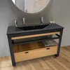Meuble salle de bain IRON 120 cm en chêne naturel et métal Voir les images du produit 2