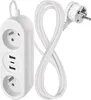 Prodlužovací kabel 1,4 m / 2 zásuvky+2×USB-A+1×USB-C / bílý / PVC / 1,5 mm2 Náhled obrázku produktu