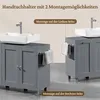 Yaheetech Waschbeckenunterschrank mit Wäschekorb, Produktbild-Vorschau 4
