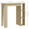 vidaXL Stolik barowy z półką dąb sonoma 102x50x103,5 cm Podgląd zdjęcia produktu 7