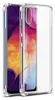 A clear, professional studio shot of a transparent phone case, showcasing the phone inside. Produktbild-Vorschau