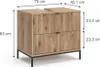 Waschbeckenunterschrank Vicco Eliza Viking Oak 70 x 63 cm Produktbild-Vorschau 2