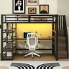 Merax Etagenbett 140x200 cm, mit USB, LED, Metall Hochbett Produktbild-Vorschau 2