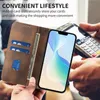 A person is holding a phone case with cards and cash inside, while another person is using a payment terminal. Produktbild-Vorschau
