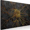 Italienischer Leinwand Leinwandbild - Flower in Gold (1 Produktbild-Vorschau 1