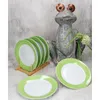 6er Set Variant Grün Kuchenteller bunte Frühstücks-Teller Produktbild-Vorschau 2