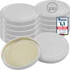 WELLGRO 25x Einmachdeckel TO100 - weiß - Twist-Off-Deckel Produktbild-Vorschau 1