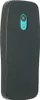 The back of a black phone case with a turquoise camera accent. Produktbild-Vorschau