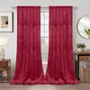 Lot de 2 rideaux en velours à motifs floraux, opaques, avec Voir les images du produit 1
