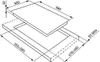 A technical drawing showing the dimensions of a cooktop. Podgląd zdjęcia produktu