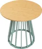A round table with a bamboo top and a pastel green base, shown against a white background. Náhľad obrázku produktu