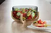 Insalatiera ARHA, 24 cm, vetro, con supporto in legno Anteprima dell’immagine prodotto 5
