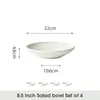 Suppenteller Set 4-teilig Keramik Ø22 cm – Tiefe Teller für Produktbild-Vorschau 2