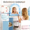 Narożna toaletka do makijażu dla dzieci COSTWAY, toaletka z Podgląd zdjęcia produktu 6