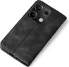 A black flip-style phone case for a Xiaomi Redmi Note 13 5G is shown against a white background. Produktbild-Vorschau