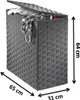 Kobolo Wäschekorb 125L - 2 Fächer - Nylon - weiß schwarz - Produktbild-Vorschau 2