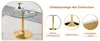 Tisch-Stuhl-Set, Glastisch Ø85cm, Metallstütze, 2 Produktbild-Vorschau 14