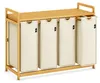 AdelDream Wäschekorb mit Bambusrahmen 200L 4 Fächer Produktbild-Vorschau 1