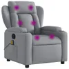 Masážní křeslo Light Grey Fabric Náhled obrázku produktu 1