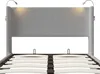 Fortuna Lai Lit rembourré 140x200 cm en gris, lit double Voir les images du produit 5