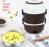 elektrische Lunchbox Edelstahl     2 L Reiskocher 3 Schicht Produktbild-Vorschau 3