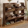 Merax eleganter Schuhschrank aus Holz mit Rattantüren und 4 Produktbild-Vorschau 7
